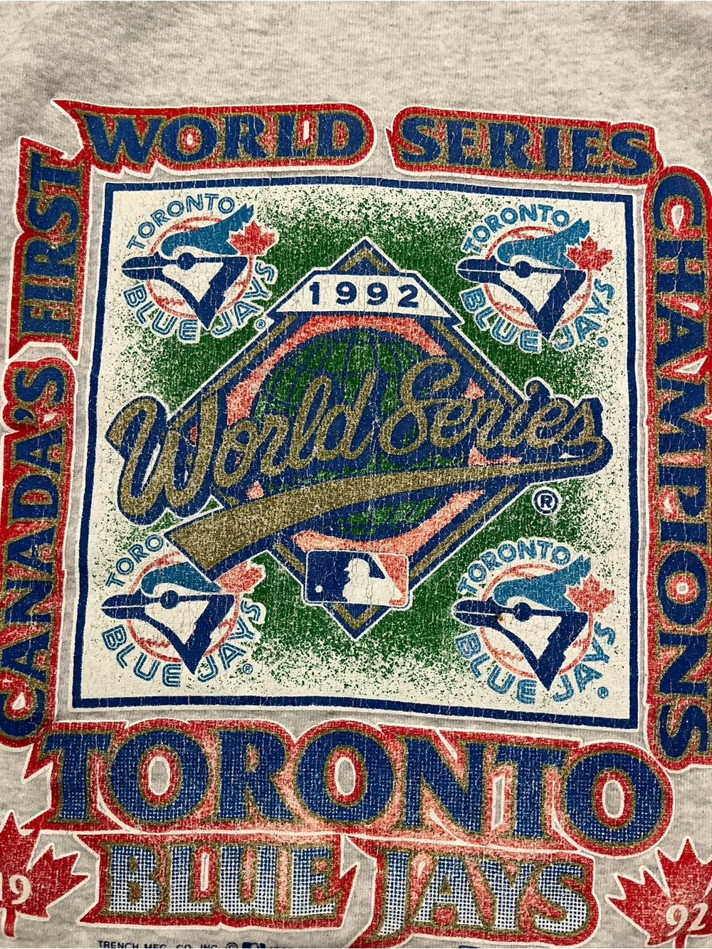 Vintage Toronto Blue Jays 1992 World Series, MLB, baseball graphic crewneck XL - Picture 6 of 13